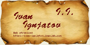 Ivan Ignjatov vizit kartica